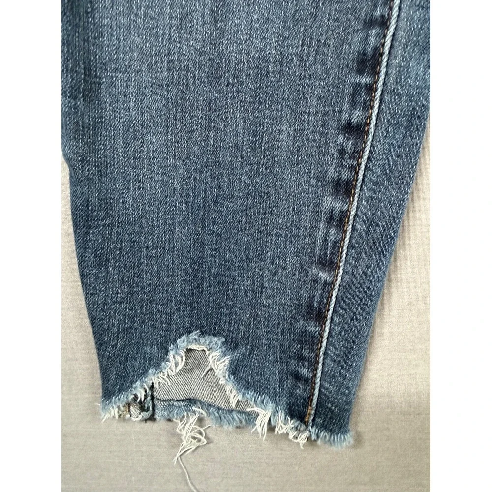 Kut From The Kloth Jeans Donna Skinny Ankle Step Fray Hem Denim Size 4 Boho Arts - Picture 8 of 15